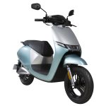 Kymco I-One X green blue 45 kmt skrøt højre side forfra